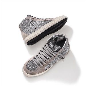 P448 amazing silver “skate” hightop sneaker!